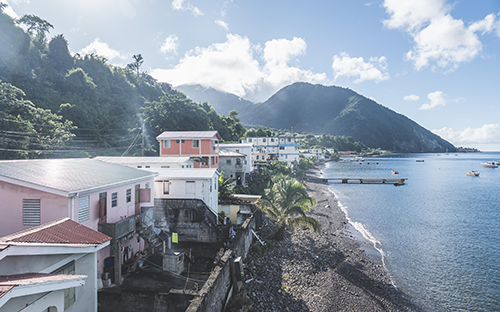 Roseau, Dominica coastal city 