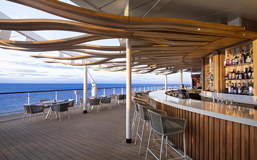Sunset Bar outside on cruise deck