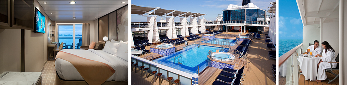 Ship suite, pool and deck photo